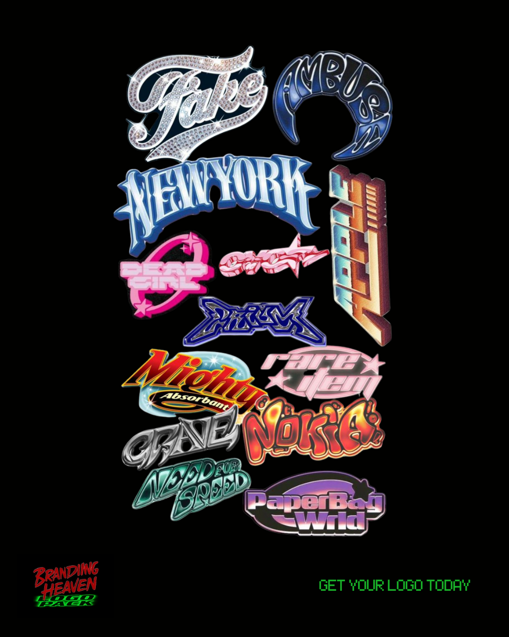 Logo pack Graphic / Typography (6 or 12 logos)