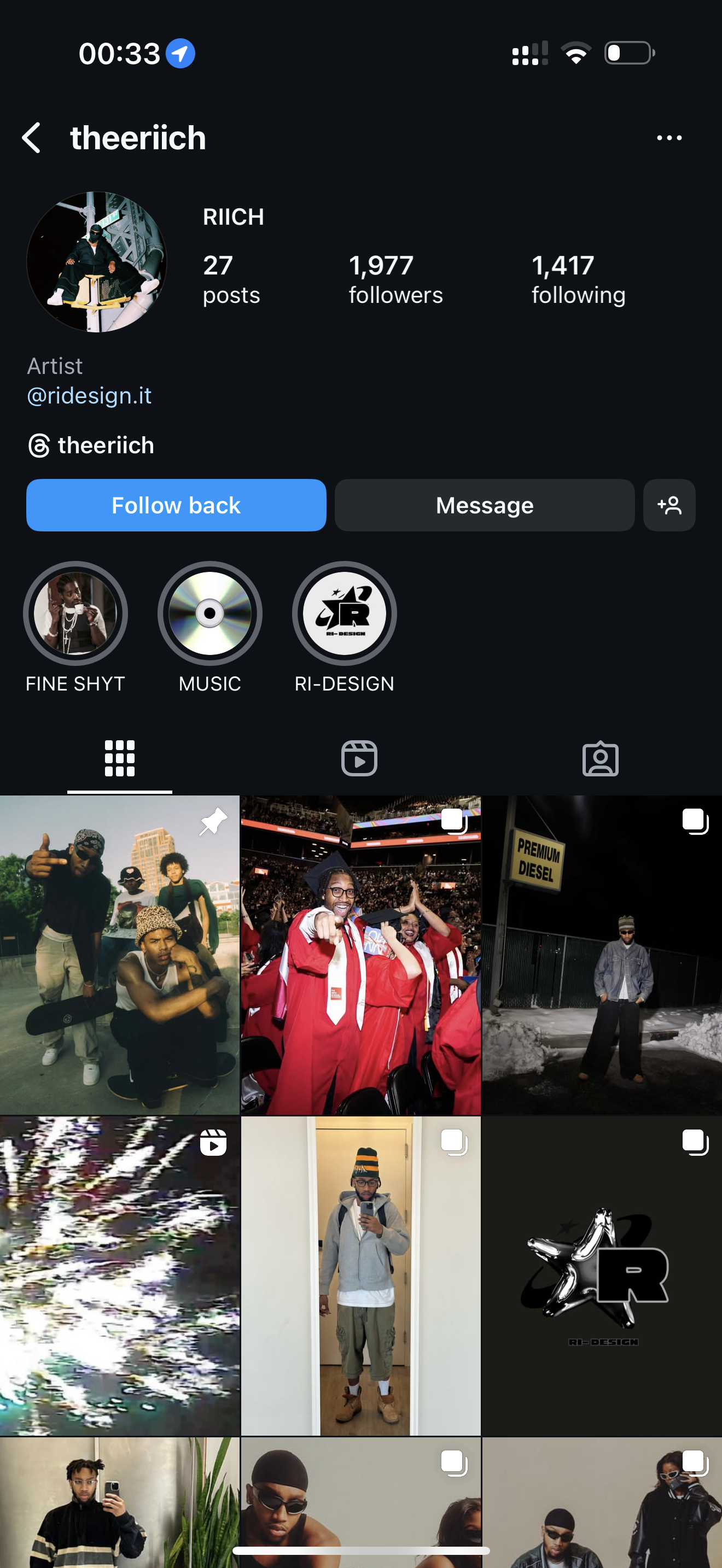 @theeriich - Bespoke portfolio website build