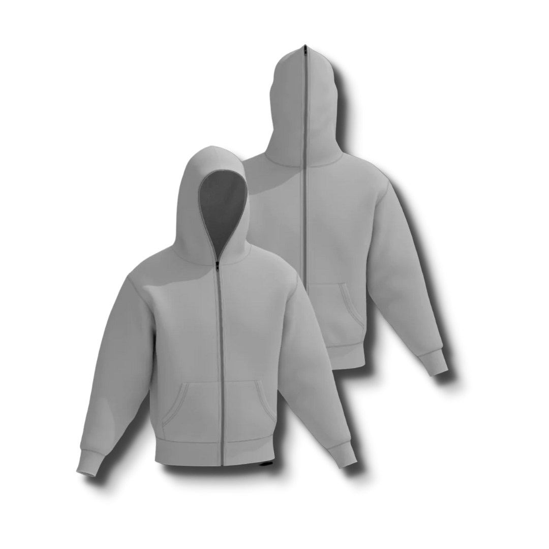 FREE 3D Full-Zip Hoodie Mockup - Fully Customisable [Read Description]